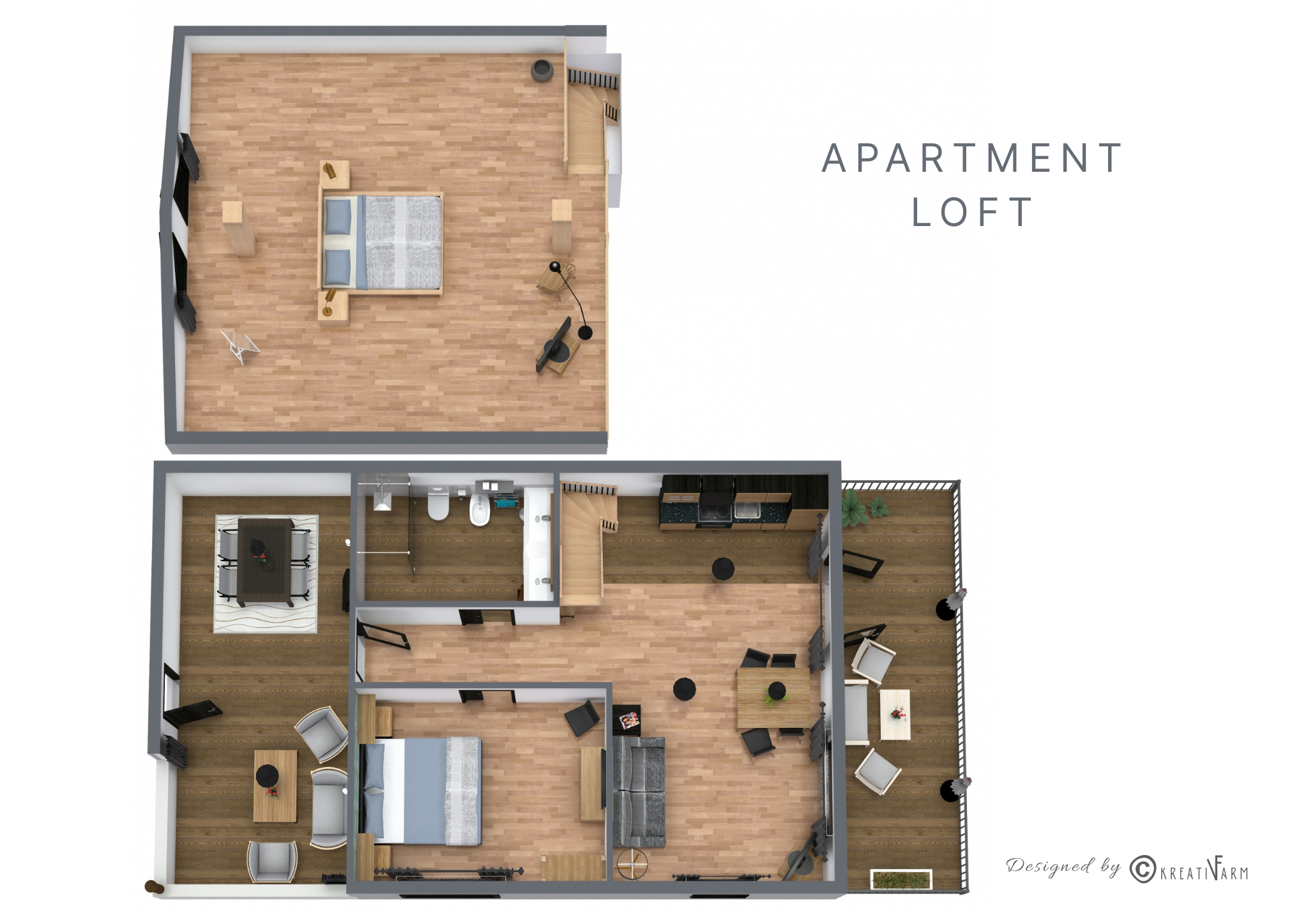 Antonya Apartments Loft 3D